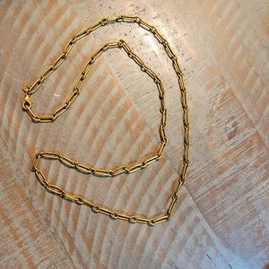 Waxing Poetic 28" brass paperclip necklace.